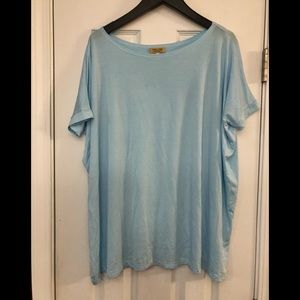 Piko light blue top NWOT